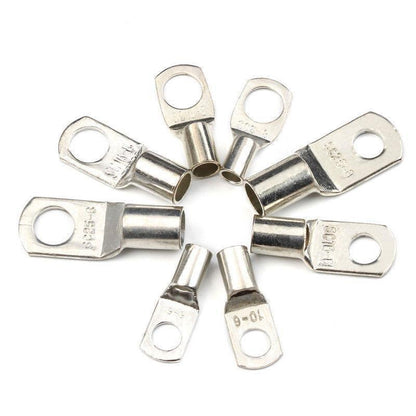 240Pcs 4WD Cable Lug Ring Battery Copper Tube Connector Kits Terminal Crimper - 100X SC6-SC25 Cable Lug Kits+Heat Shrink Tube.