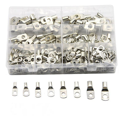240Pcs 4WD Cable Lug Ring Battery Copper Tube Connector Kits Terminal Crimper - 100X SC6-SC25 Cable Lug Kits+Heat Shrink Tube.