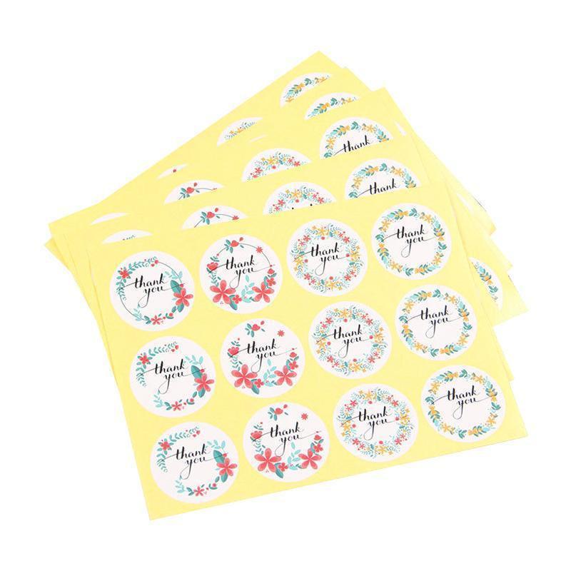 UP TO 80PCS Stickers Labels Thank You Stickers Gift Wrapping Craft Scrapbook DIY - 12*5PCS Style 11.