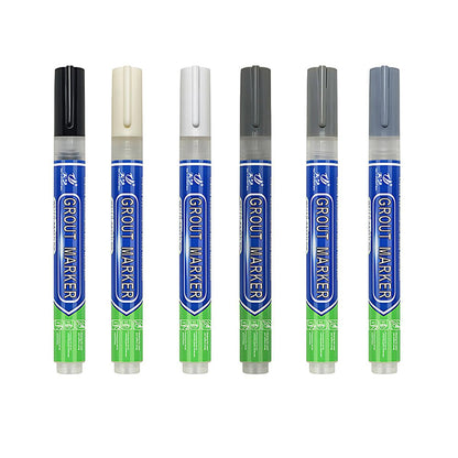 6Colours Tile Repair Pen Styling Wall Gap Grout Refresher Marker Bathroom - Light Grey
