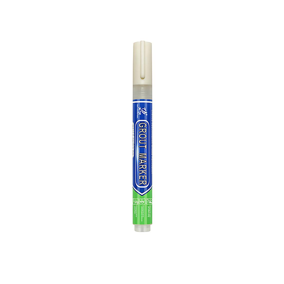 6Colours Tile Repair Pen Styling Wall Gap Grout Refresher Marker Bathroom - Light Grey