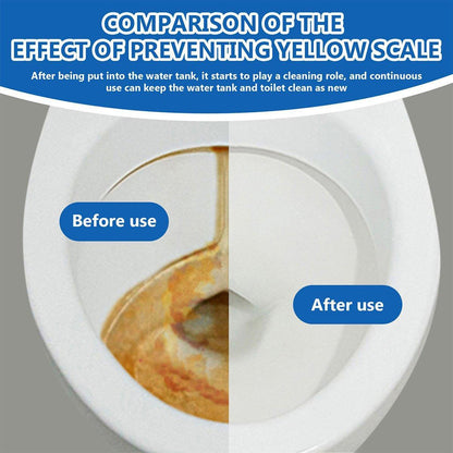 16/32pcs Effervescent Toilet Cleaning Tablets Descaling Deodorizing Odor Free - 1 box