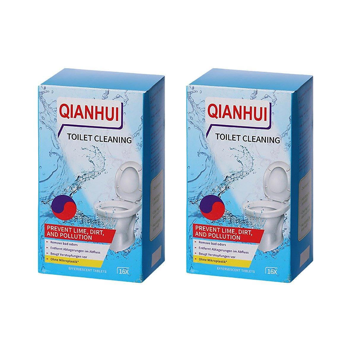 16/32pcs Effervescent Toilet Cleaning Tablets Descaling Deodorizing Odor Free - 1 box