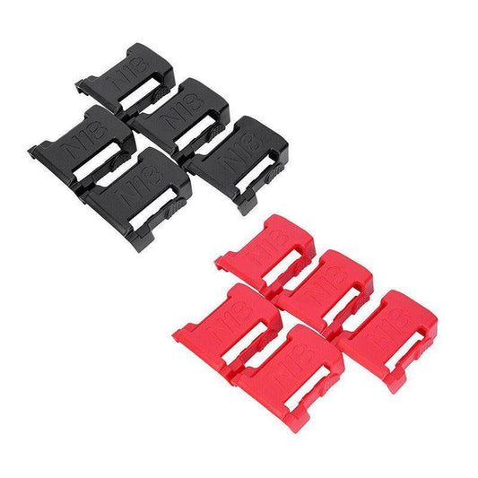 5Pcs Battery Mount Holder Stand For Milwaukee M18 18V Tool Battery Accessories - Black.