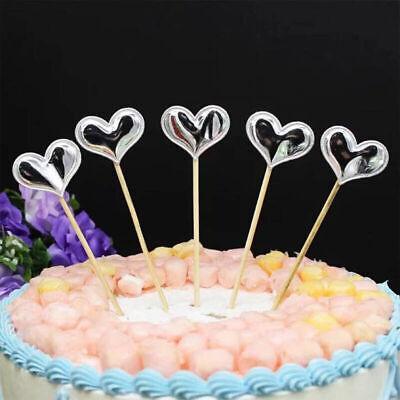Happy Birthday Acrylic Cake Topper Cake Decoration Golden Silver Party - Gold-Double Heart Birthday