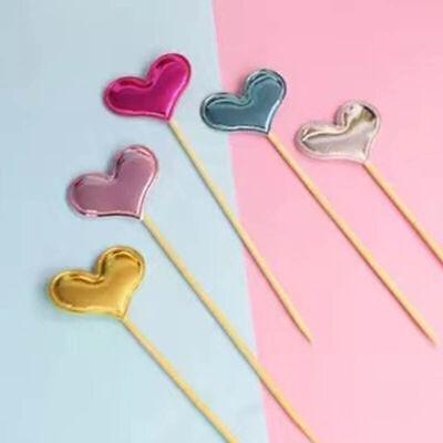 Happy Birthday Acrylic Cake Topper Cake Decoration Golden Silver Party - Gold-Double Heart Birthday