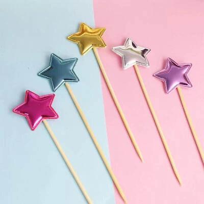 Happy Birthday Acrylic Cake Topper Cake Decoration Golden Silver Party - Gold-Double Heart Birthday