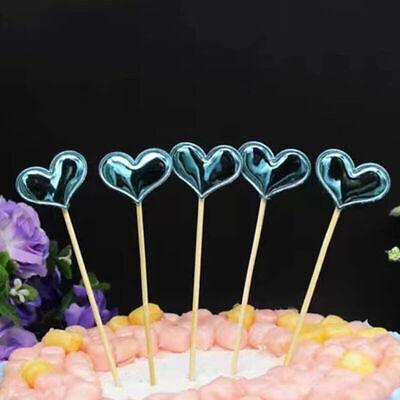 Happy Birthday Acrylic Cake Topper Cake Decoration Golden Silver Party - Gold-Double Heart Birthday