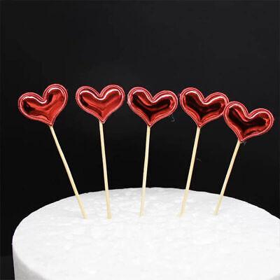 Happy Birthday Acrylic Cake Topper Cake Decoration Golden Silver Party - Gold-Double Heart Birthday