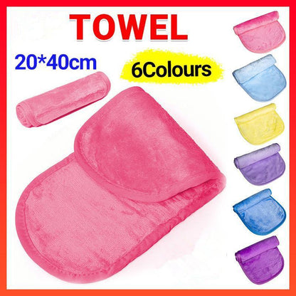 Microfibre Makeup Remover Towel Soft Face Cleaning Cloth Reusable Eraser 40x20cm - Dark Purple
