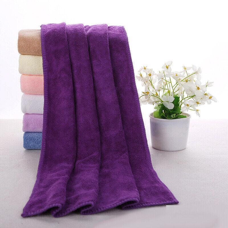 Microfiber Towel Gym Sport Footy Travel Camping Swimming Beach Bath Microfibre - Light Blue
