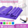 1.5m Elastic Yoga Stretch Resistance Bands Exercise Fitness Band Theraband - Yellow.