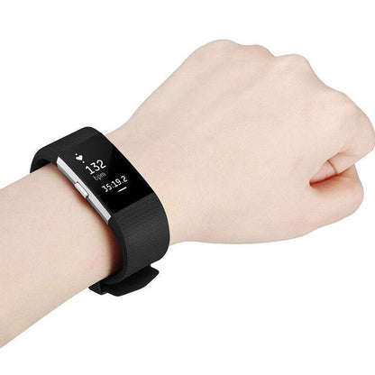 L Size Silicone Watch Wrist Sports Strap For Fitbit Charge Band Wristband Replacement - Purple