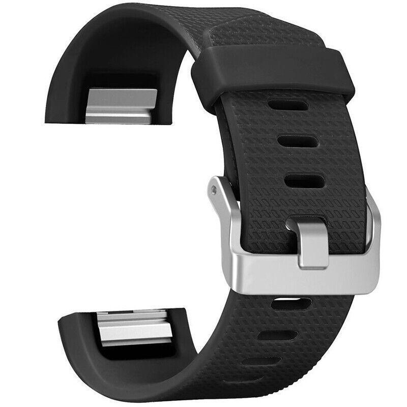 L Size Silicone Watch Wrist Sports Strap For Fitbit Charge Band Wristband Replacement - Purple