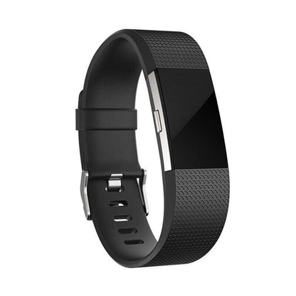 L Size Silicone Watch Wrist Sports Strap For Fitbit Charge Band Wristband Replacement - Purple