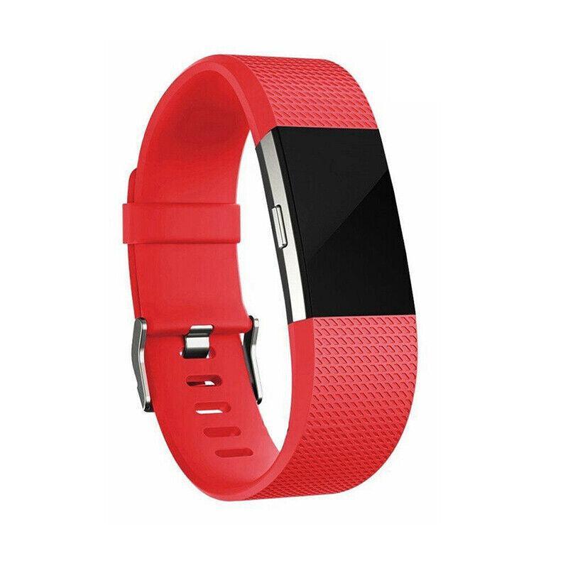 L Size Silicone Watch Wrist Sports Strap For Fitbit Charge Band Wristband Replacement - Purple