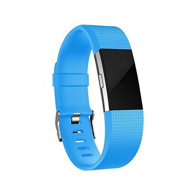 L Size Silicone Watch Wrist Sports Strap For Fitbit Charge Band Wristband Replacement - Purple