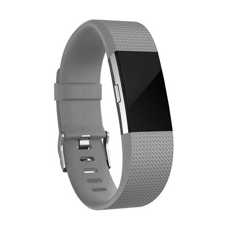L Size Silicone Watch Wrist Sports Strap For Fitbit Charge Band Wristband Replacement - Purple