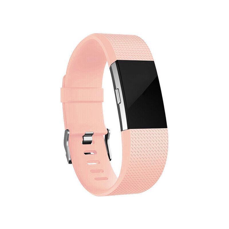 L Size Silicone Watch Wrist Sports Strap For Fitbit Charge Band Wristband Replacement - Purple