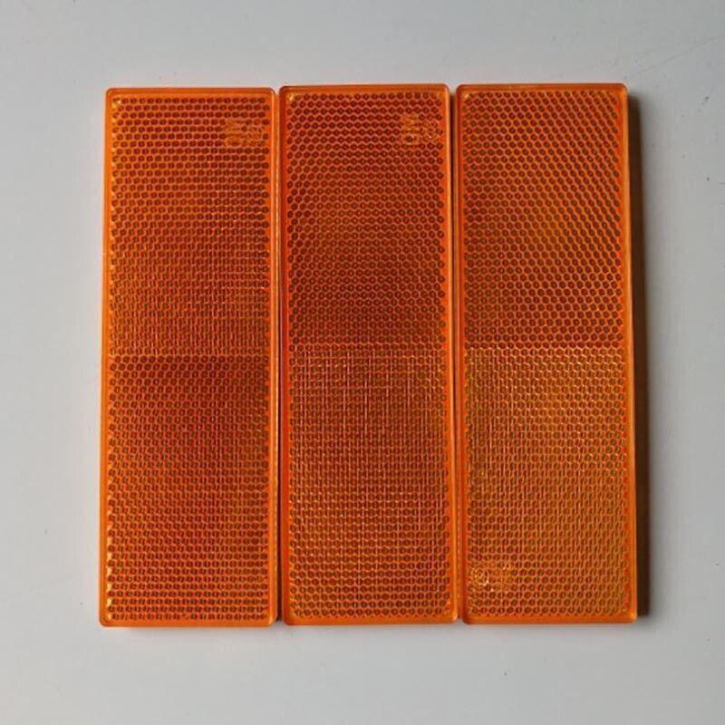 6 X Red Amber White Trailer Reflectors 15 X 5 Cm Self Adhesive Reflector Caravan.