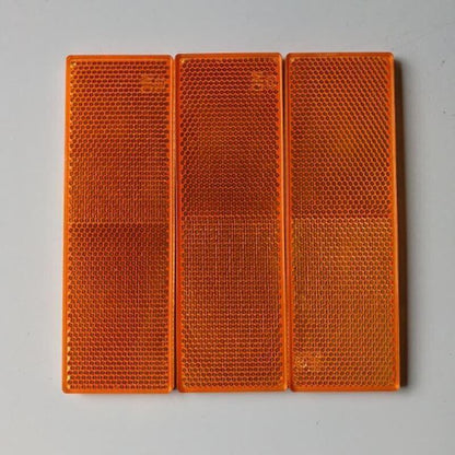 6 X Red Amber White Trailer Reflectors 15 X 5 Cm Self Adhesive Reflector Caravan.