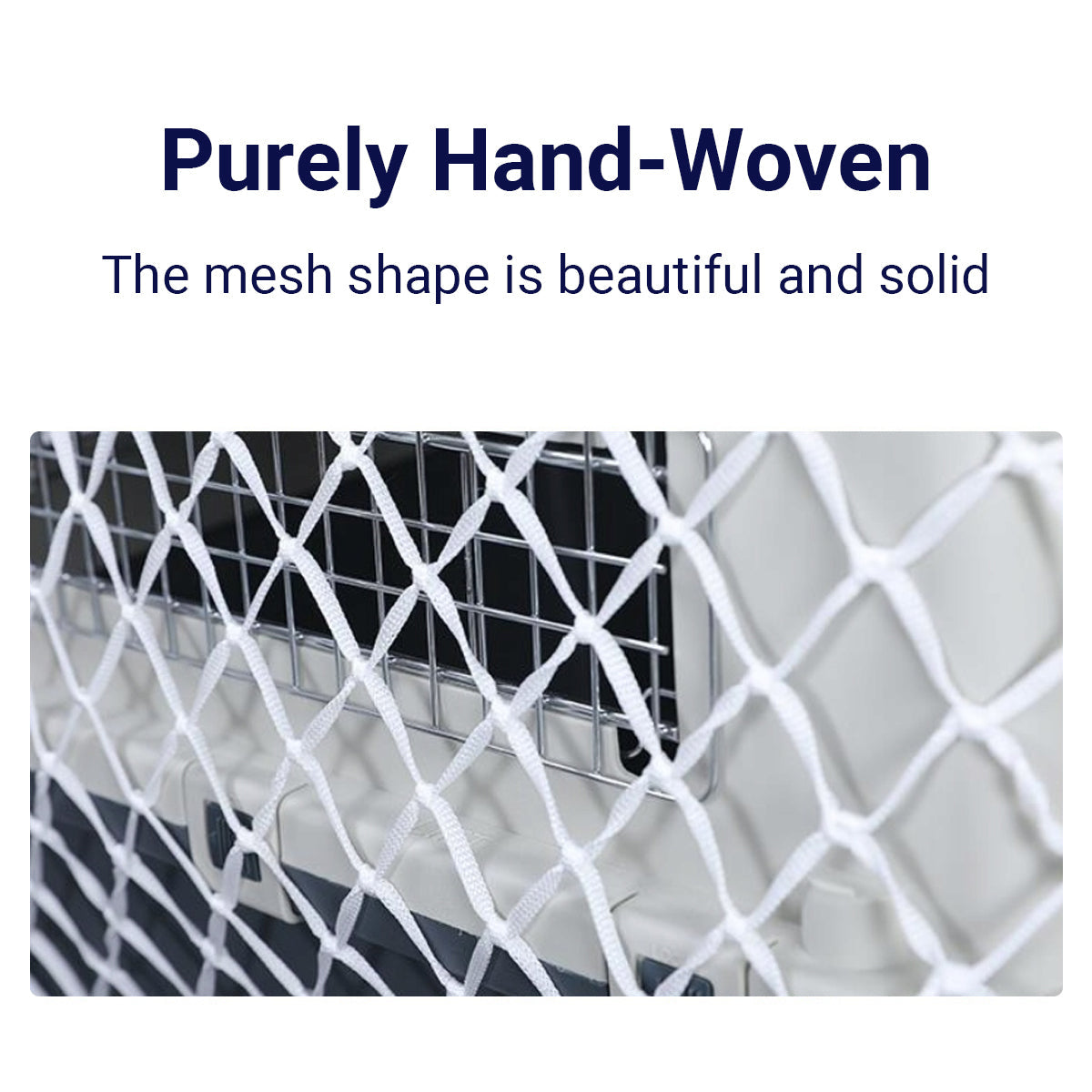 Pet Carrier Net Bag for Cat Dog Travel Mesh Cover Protective Tote Use - 60 × 39 × 39 cm