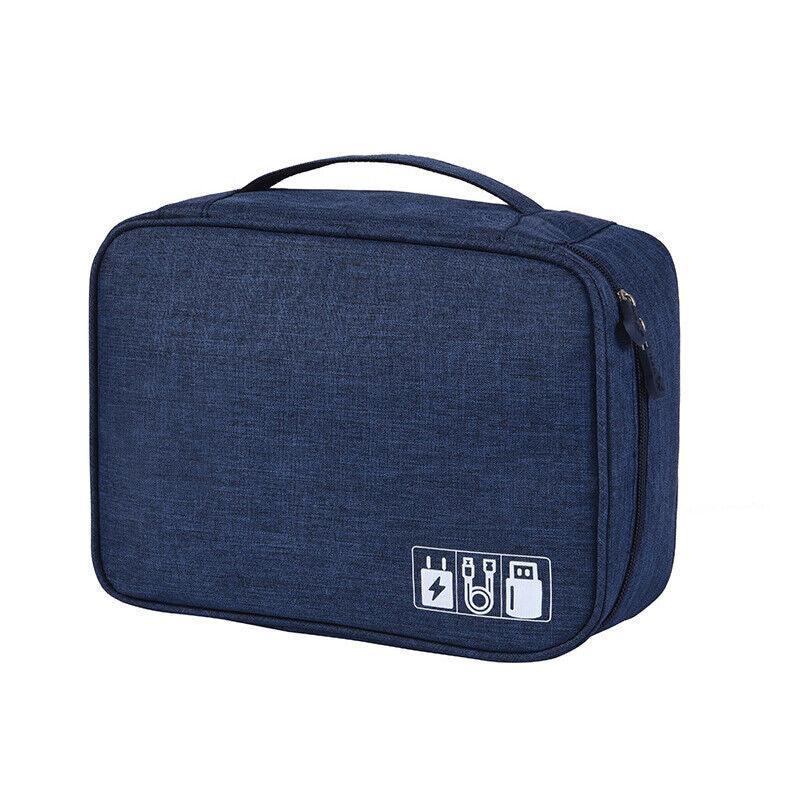 Cable Organizer Bag Charger USB Electronic Accessories Storage Travel Case - Sky Blue