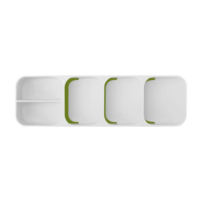 Kitchen Drawer Utensil Cutlery Tray Organizer Insert Spoon Fork Knife Divider Storage - White