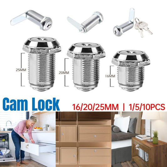 1/5/10pcs File Cabinet Drawer Milk Box Swivel Lock Small Round Security Lock - 25mm-5PCS.