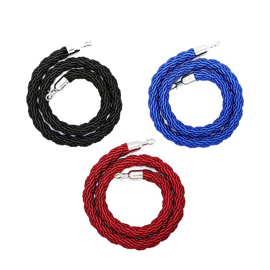 Barrier Warning Line 15M Welcome Pole Isolation Railing Guardrail Expandable - Blue.