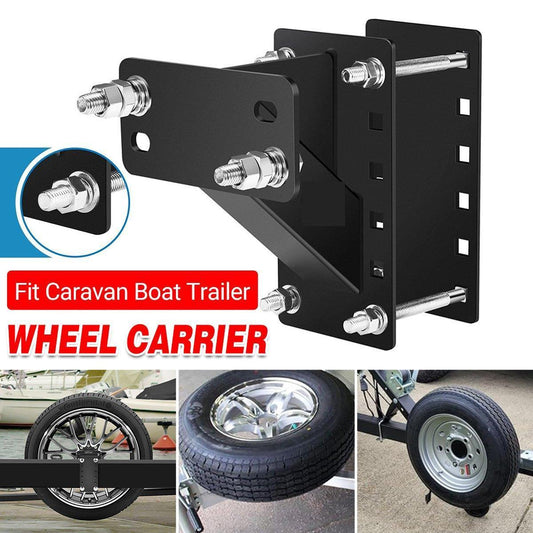 Heavy Duty Car Trailer Spare Tire Carrier Mount Universal Steel 150 lbs Capacity.