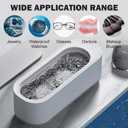 Sonic Wave Jewelry Glasses Watch Cleaner Tank Portable 300ml.