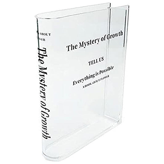 Transparent Book Vase Flower Holder Acrylic Decorative Table Display Stand