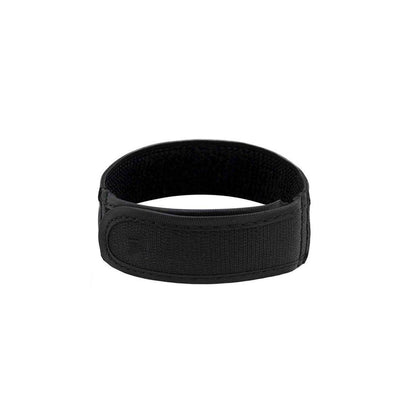 Adjustable Elastic Nylon Belt No Buckle Velcro Leisure Convenient Waistband - Black-M