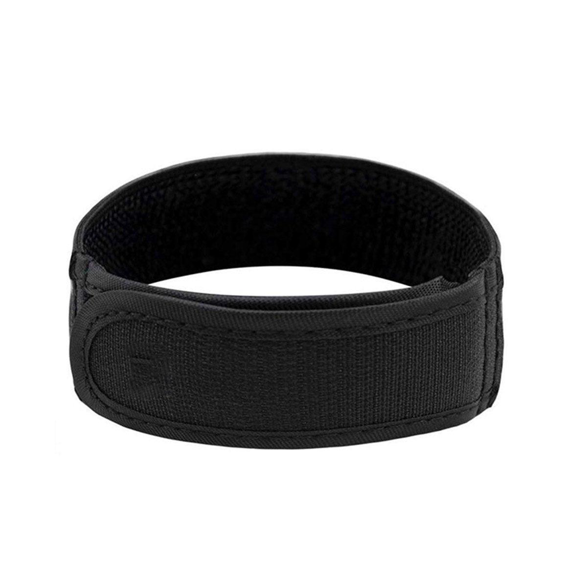 Adjustable Elastic Nylon Belt No Buckle Velcro Leisure Convenient Waistband - Black-M
