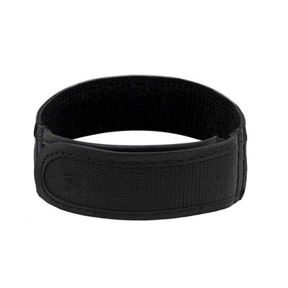 Adjustable Elastic Nylon Belt No Buckle Velcro Leisure Convenient Waistband - Black-M