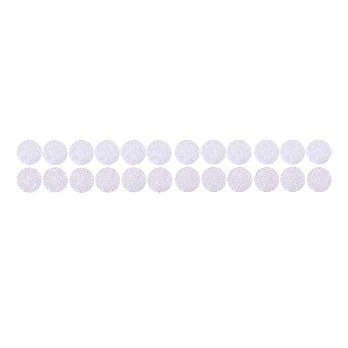 Strong Sticky Round Self Adhesive Dots DIY Bond Tape No Mark Fasteners - White 30Pairs - 15mm