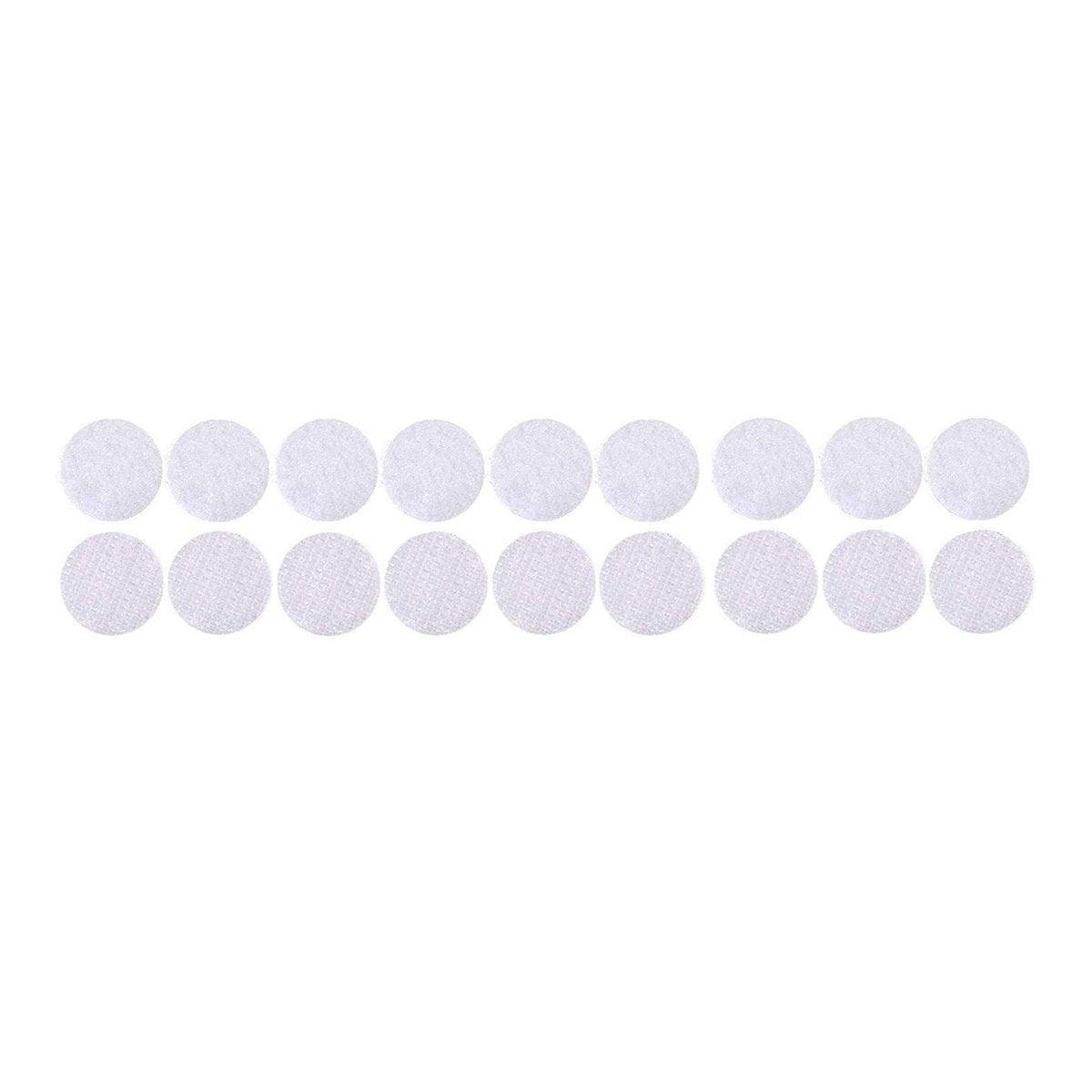 Strong Sticky Round Self Adhesive Dots DIY Bond Tape No Mark Fasteners - White 30Pairs - 15mm