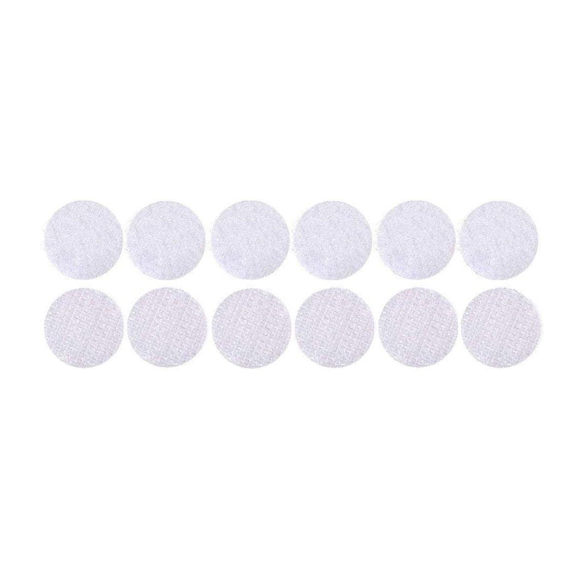 Strong Sticky Round Self Adhesive Dots DIY Bond Tape No Mark Fasteners - White 30Pairs - 15mm