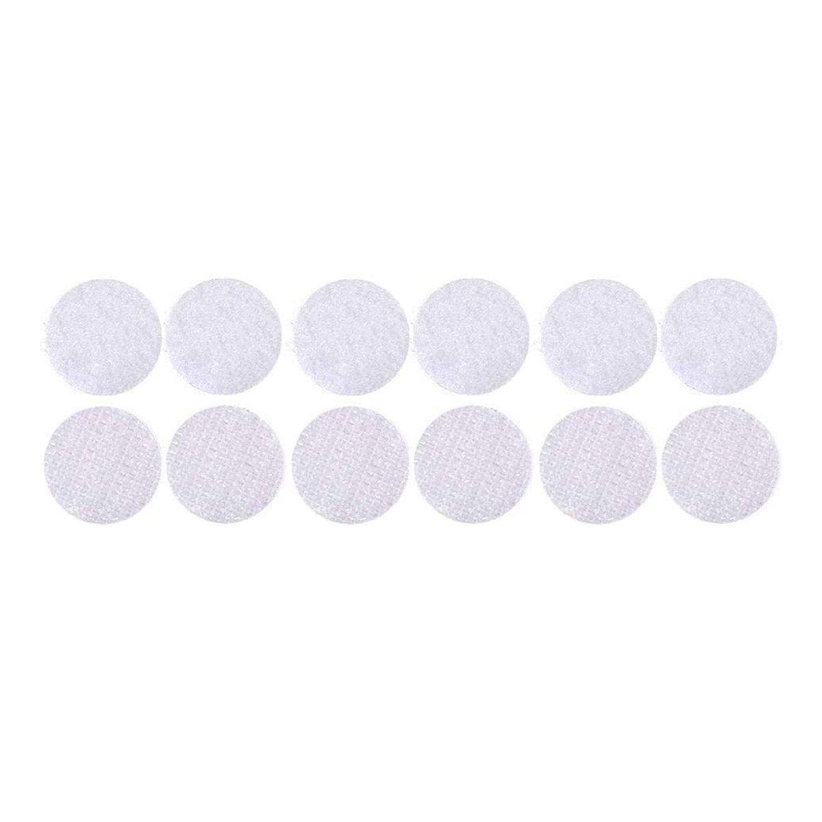 Strong Sticky Round Self Adhesive Dots DIY Bond Tape No Mark Fasteners - White 30Pairs - 15mm
