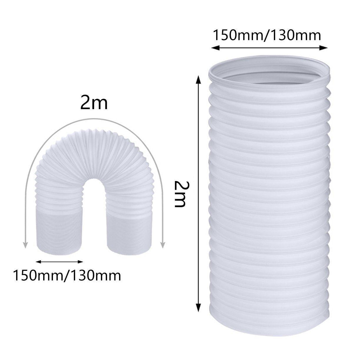 Portable Air Conditioner Exhaust Hose 13/15cm Extendable Vent Pipe PP Steel Wire - 3m x 13cm.