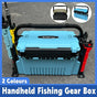 Multifunctional Fishing Tackle Box Portable Gear Storage Case Organizer Tool Box - Blue.