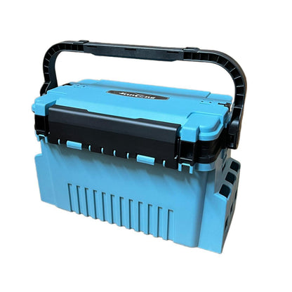 Multifunctional Fishing Tackle Box Portable Gear Storage Case Organizer Tool Box - Blue.
