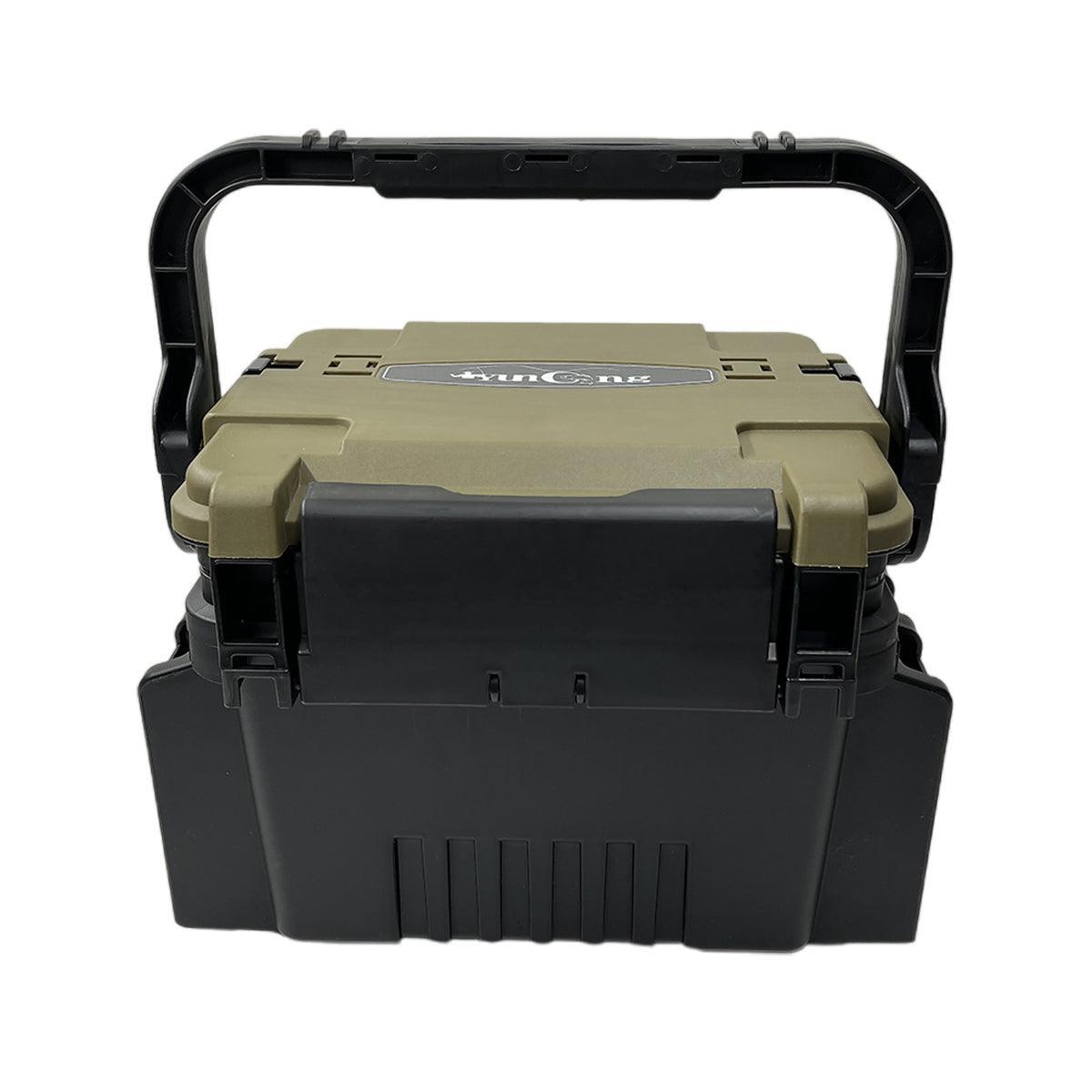 Multifunctional Fishing Tackle Box Portable Gear Storage Case Organizer Tool Box - Blue.