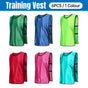 6X Sports Training Bibs Soccer Vests Group Team Bibs Basketball Cricket Football - Lake Blue-S.
