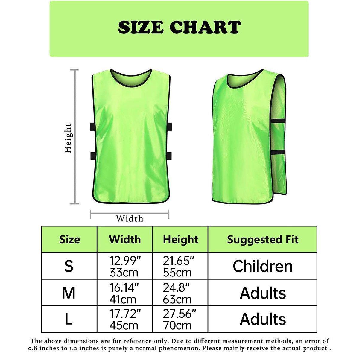 6X Sports Training Bibs Soccer Vests Group Team Bibs Basketball Cricket Football - Lake Blue-S.