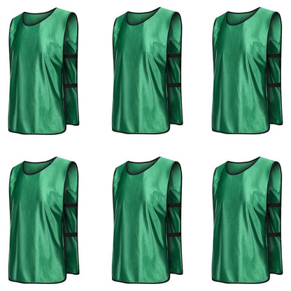 6X Sports Training Bibs Soccer Vests Group Team Bibs Basketball Cricket Football - Lake Blue-S.