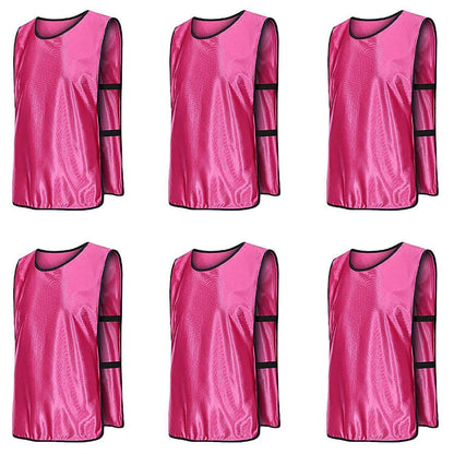 6X Sports Training Bibs Soccer Vests Group Team Bibs Basketball Cricket Football - Lake Blue-S.