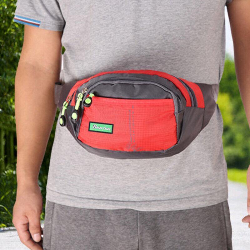 Fanny Pack Zip Pouch Hiking Climbing Sport Bum Waist Bag - Light Blue