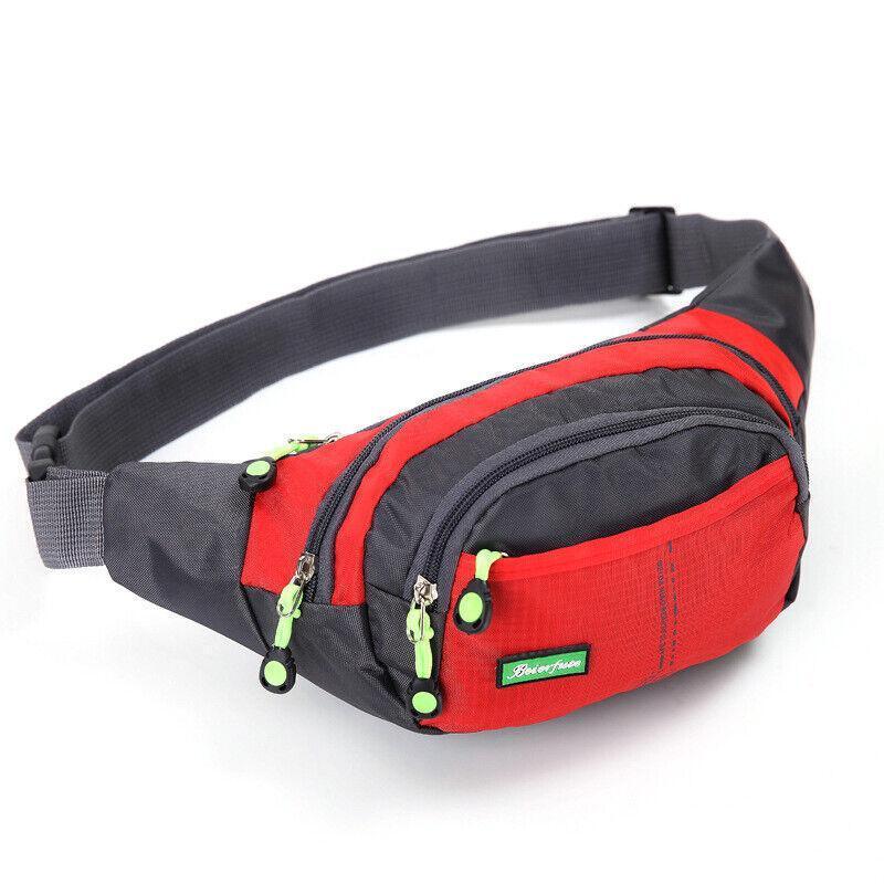 Fanny Pack Zip Pouch Hiking Climbing Sport Bum Waist Bag - Light Blue